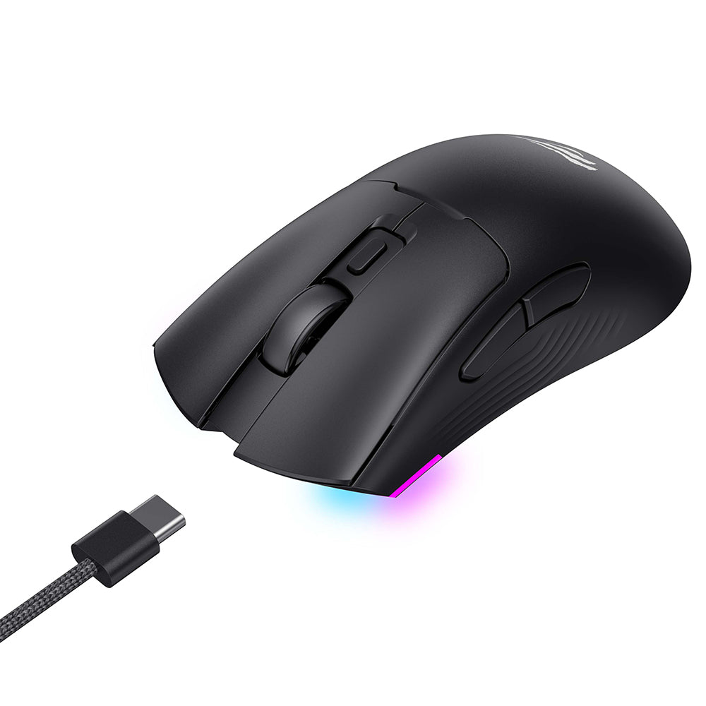 Mouse Gaming Wireless HAVIT MS966WB, 800DPI - 10000DPI, BT / Wi-Fi / Wired, Negru