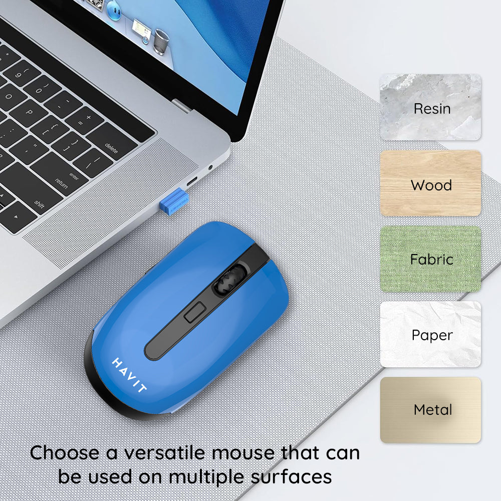 Mouse Wireless HAVIT MS989GT, 800DPI - 1600DPI, Negru Albastru