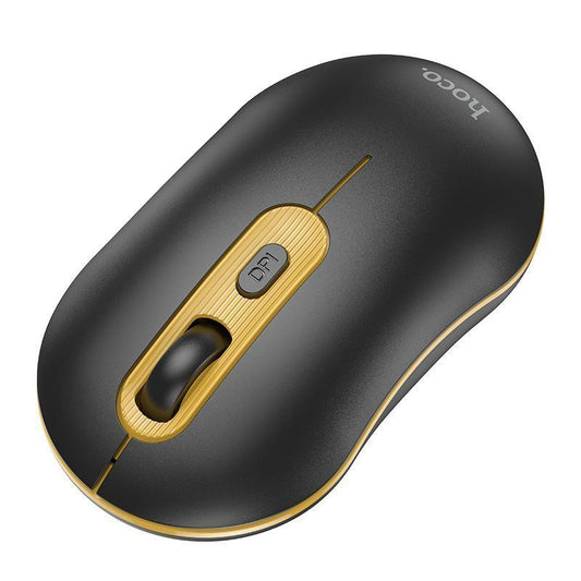 Mouse Wireless HOCO GM21, 1600DPI, Galben