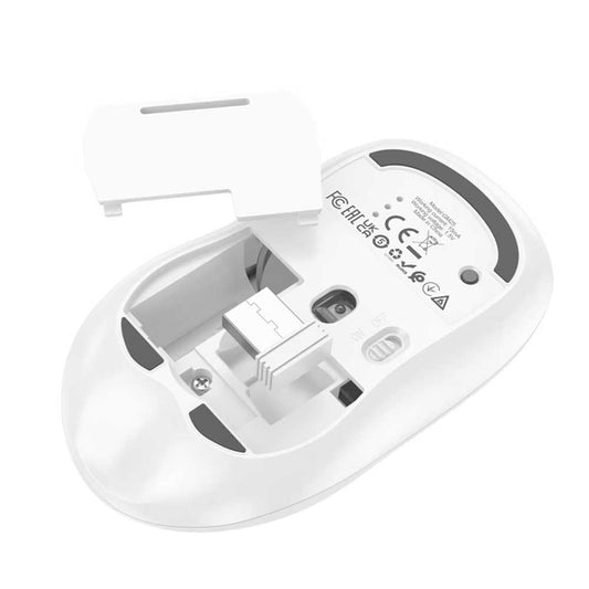 Mouse Wireless HOCO GM25, 1600DPI, BT / Wi-Fi, Alb