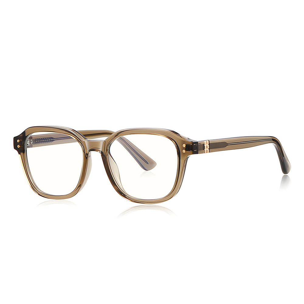 Ochelari De Calculator Barbati Techsuit 2227, Anti-Blue Light, Maro Deschis