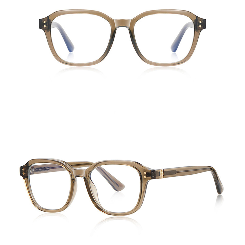 Ochelari De Calculator Barbati Techsuit 2227, Anti-Blue Light, Maro Deschis