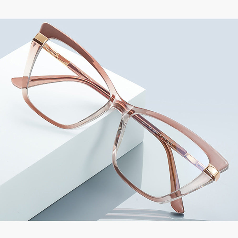Ochelari De Calculator Dama Techsuit 2271, Anti-Blue Light, Maro Deschis