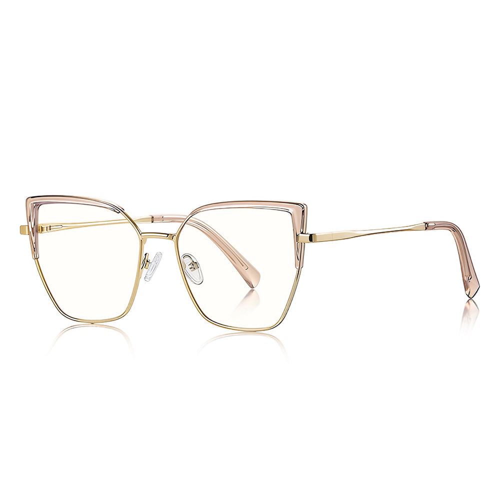 Ochelari De Calculator Dama Techsuit 3156, Anti-Blue Light, Aurii Roz