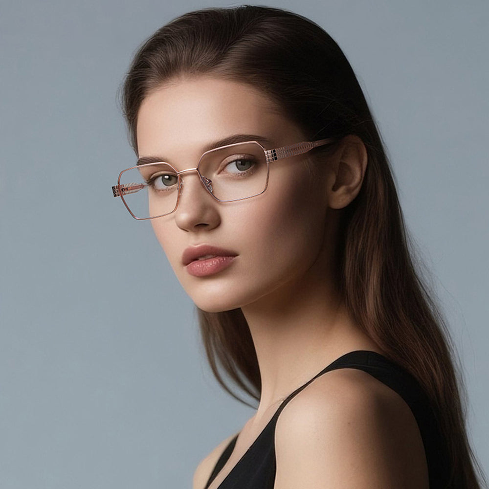 Ochelari De Calculator Dama Techsuit 3161, Anti-Blue Light, Roz Aurii