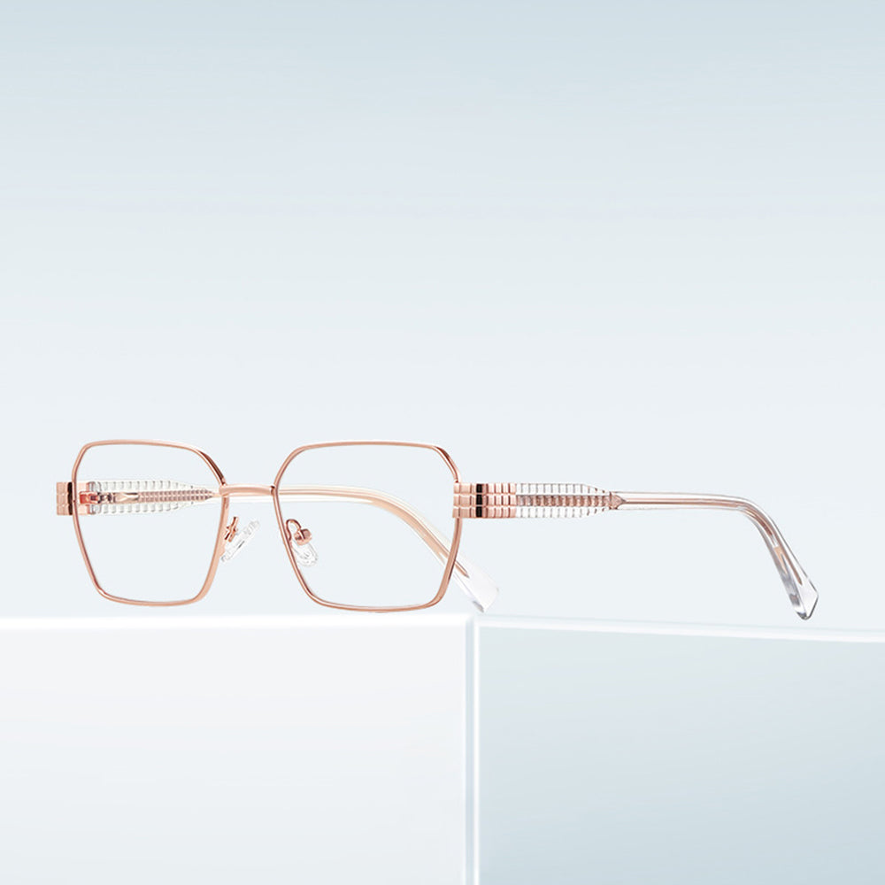 Ochelari De Calculator Dama Techsuit 3161, Anti-Blue Light, Roz Aurii
