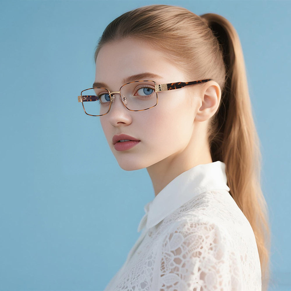 Ochelari De Calculator Dama Techsuit 3163, Anti-Blue Light, Negri Aurii