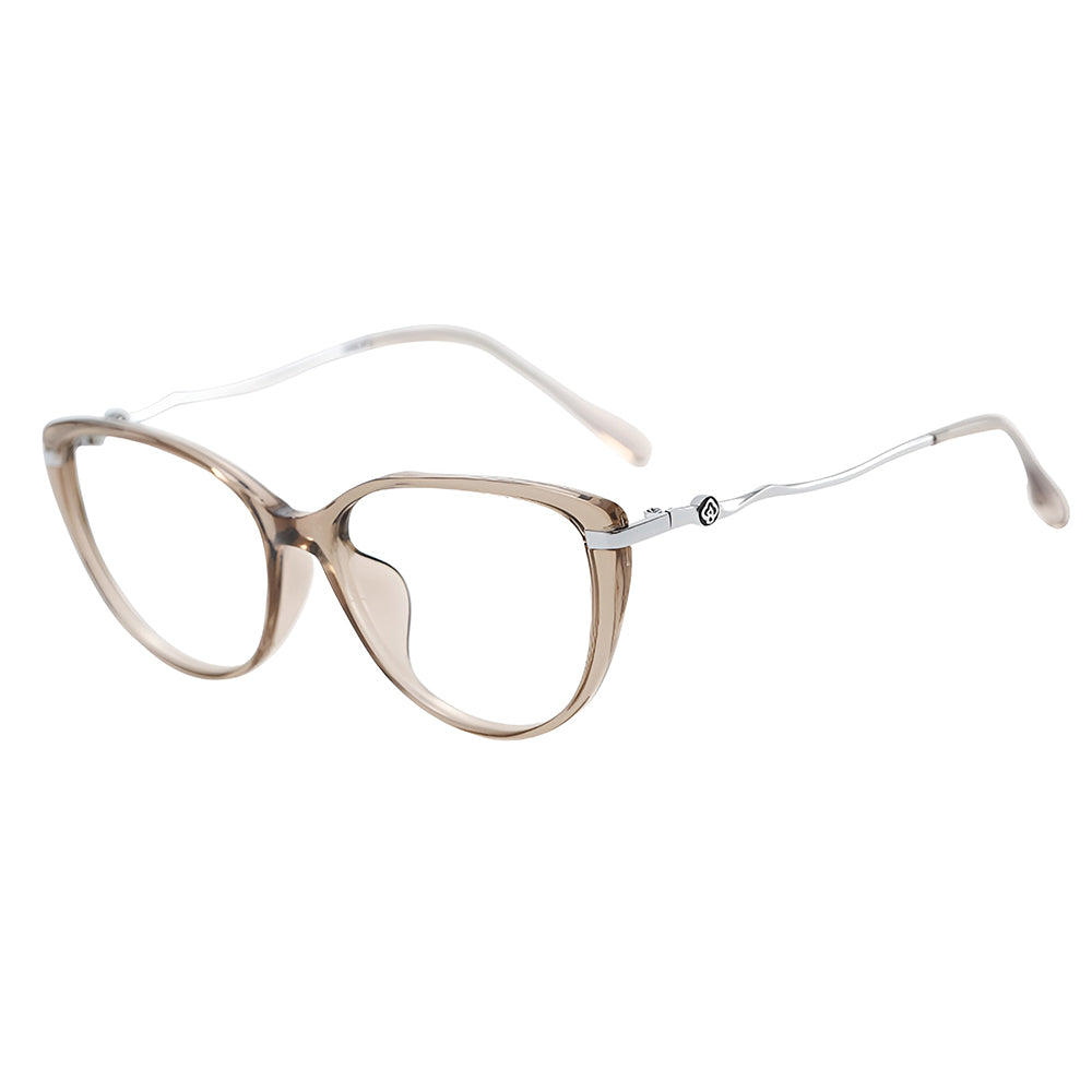 Ochelari De Calculator Dama Techsuit 86162, Anti-Blue Light, Argintii Bej