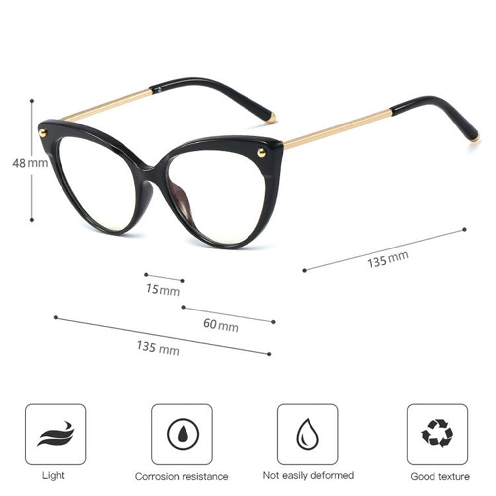 Ochelari De Calculator Dama Techsuit F93308, Anti-Blue Light, Negri Aurii