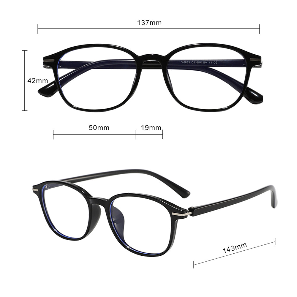 Ochelari De Calculator Unisex Techsuit 6635, Anti-Blue Light, Maro Mov