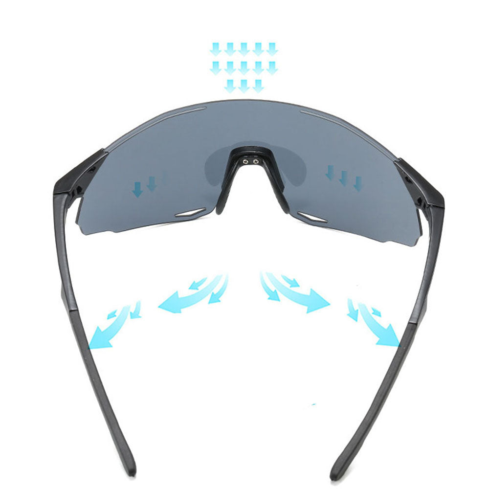 Ochelari De Ciclism Unisex Techsuit 8853, Negri Argintii