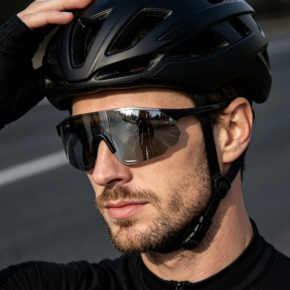 Ochelari De Ciclism Unisex Techsuit 8853, Negri Argintii