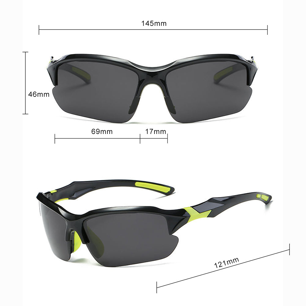 Ochelari De Ciclism Unisex Techsuit 9301, Protectie UV, Negri Albastri