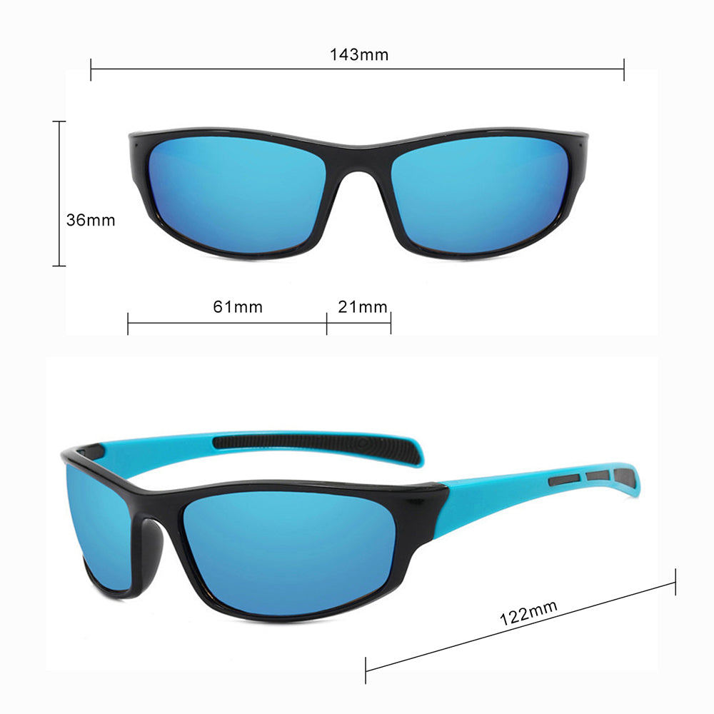 Ochelari De Ciclism Unisex Techsuit 9937, Negri Albastri Galbeni
