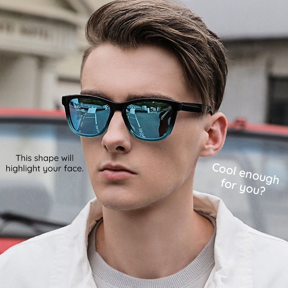 Ochelari De Soare Barbati Techsuit 0717, Polarizati, Protectie UV, Negri Albastri