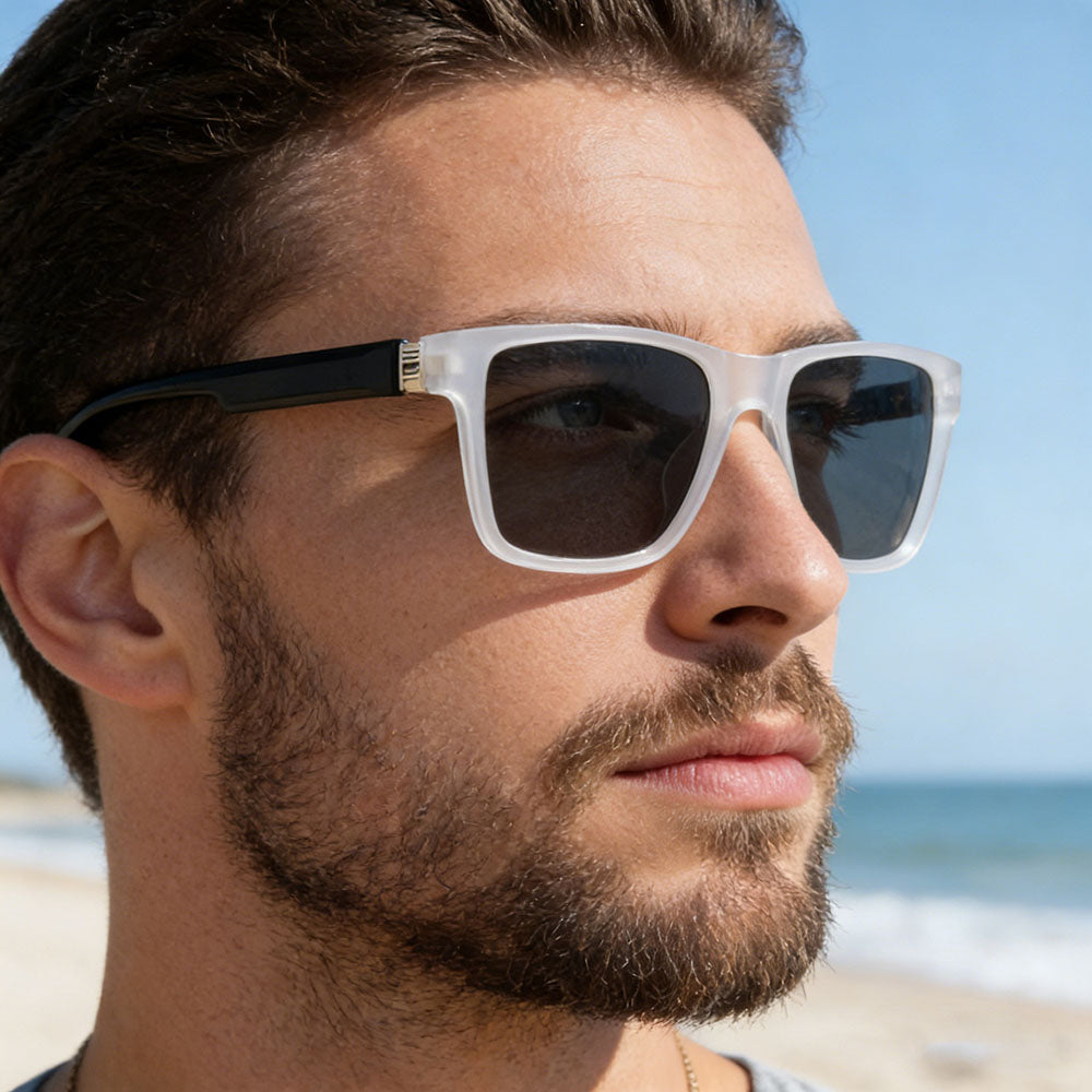 Ochelari De Soare Barbati Techsuit 8506, Polarizati, Protectie UV, Negri Mat