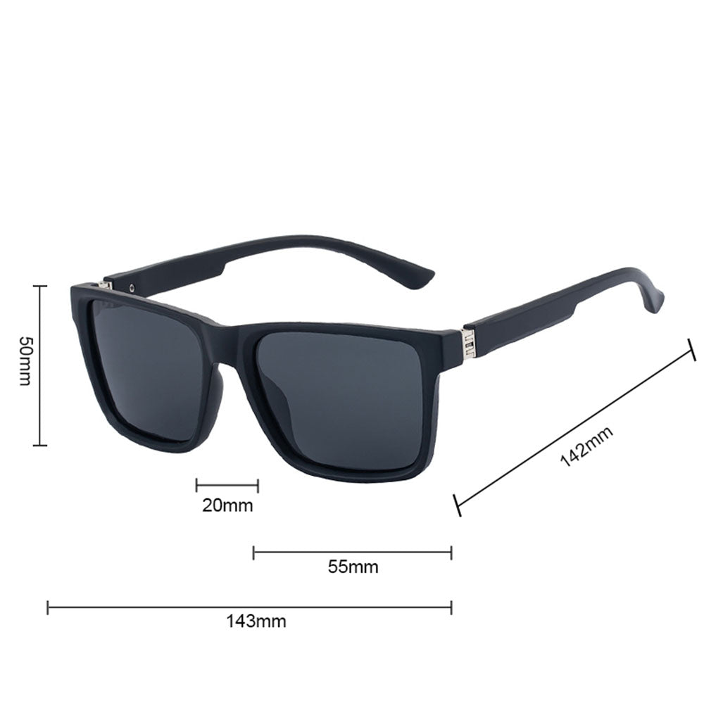 Ochelari De Soare Barbati Techsuit 8506, Polarizati, Protectie UV, Negri Mat