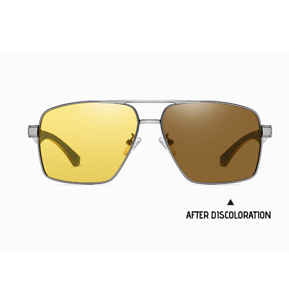 Ochelari De Soare Barbati Techsuit LM001, Polarizati, Protectie UV, Gri Photochromic