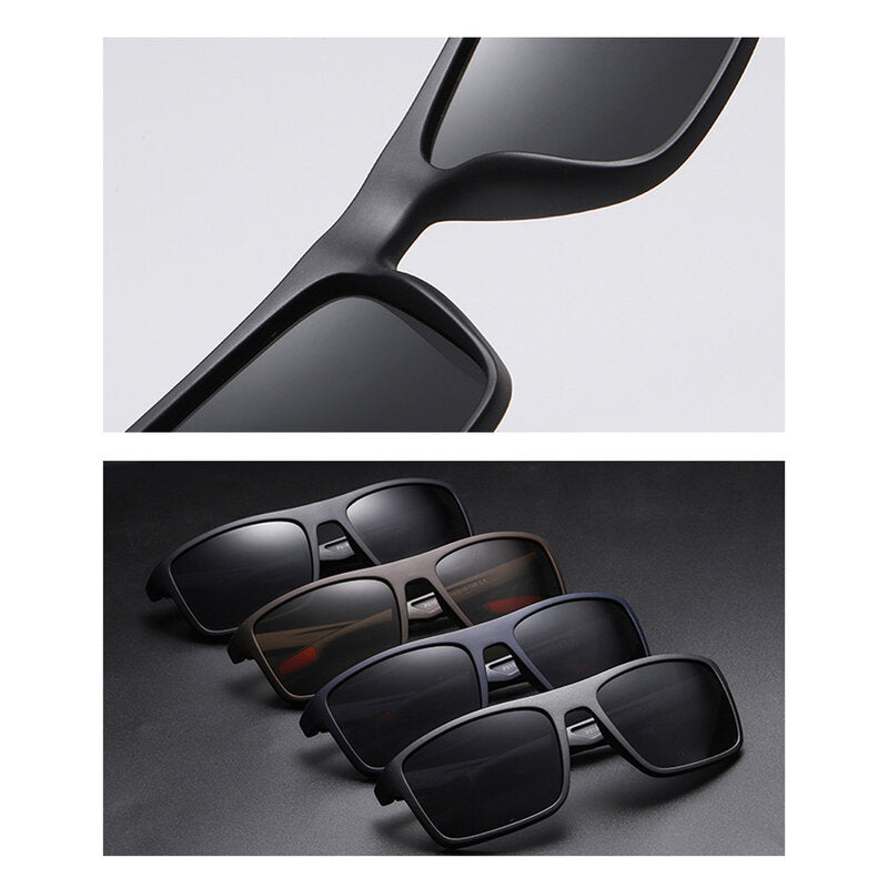 Ochelari De Soare Barbati Techsuit TR90 (MM101), Polarizati, Protectie UV, Negri Mat Gri
