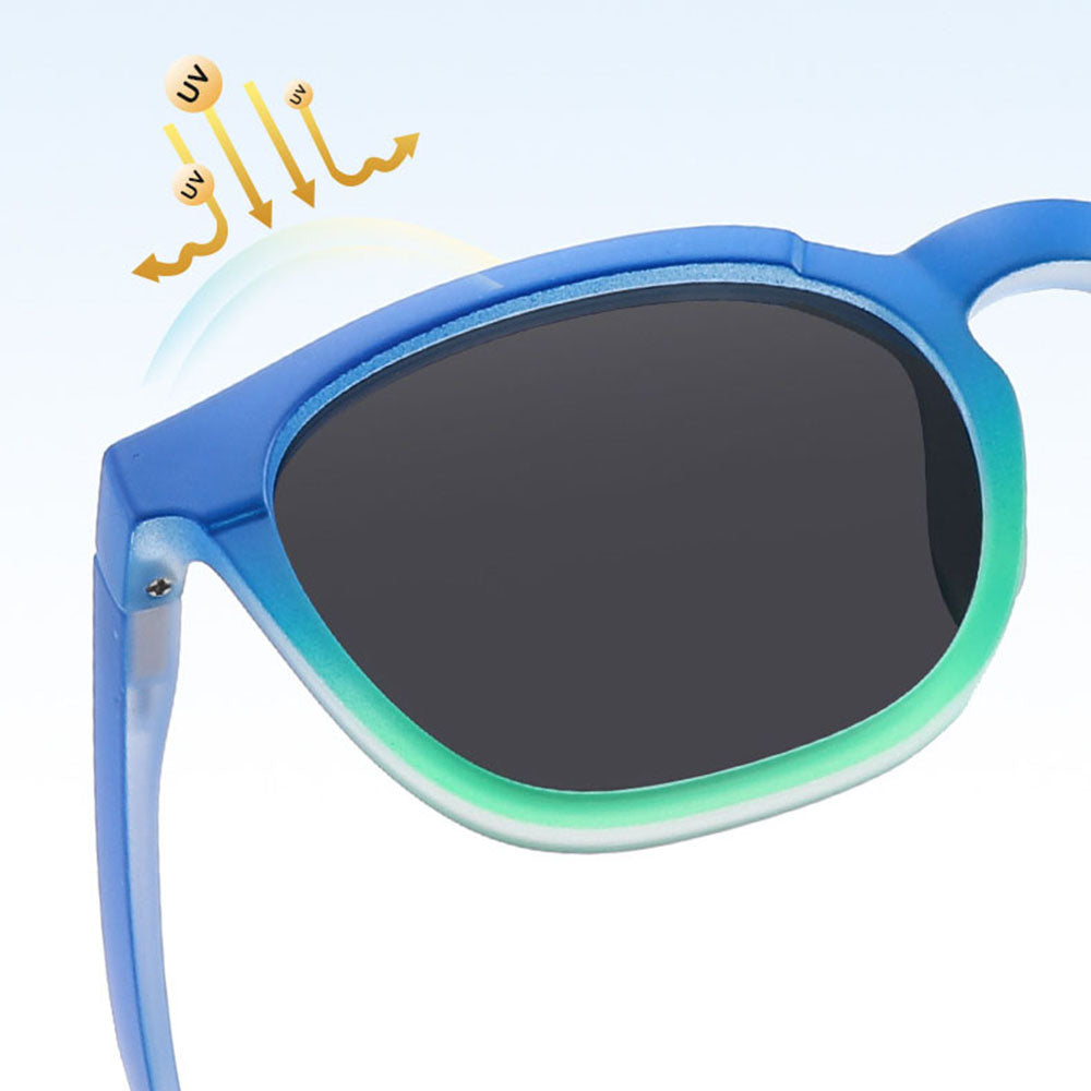 Ochelari De Soare Copii Techsuit 691, Polarizati, Protectie UV, Negri Oranj Gradient
