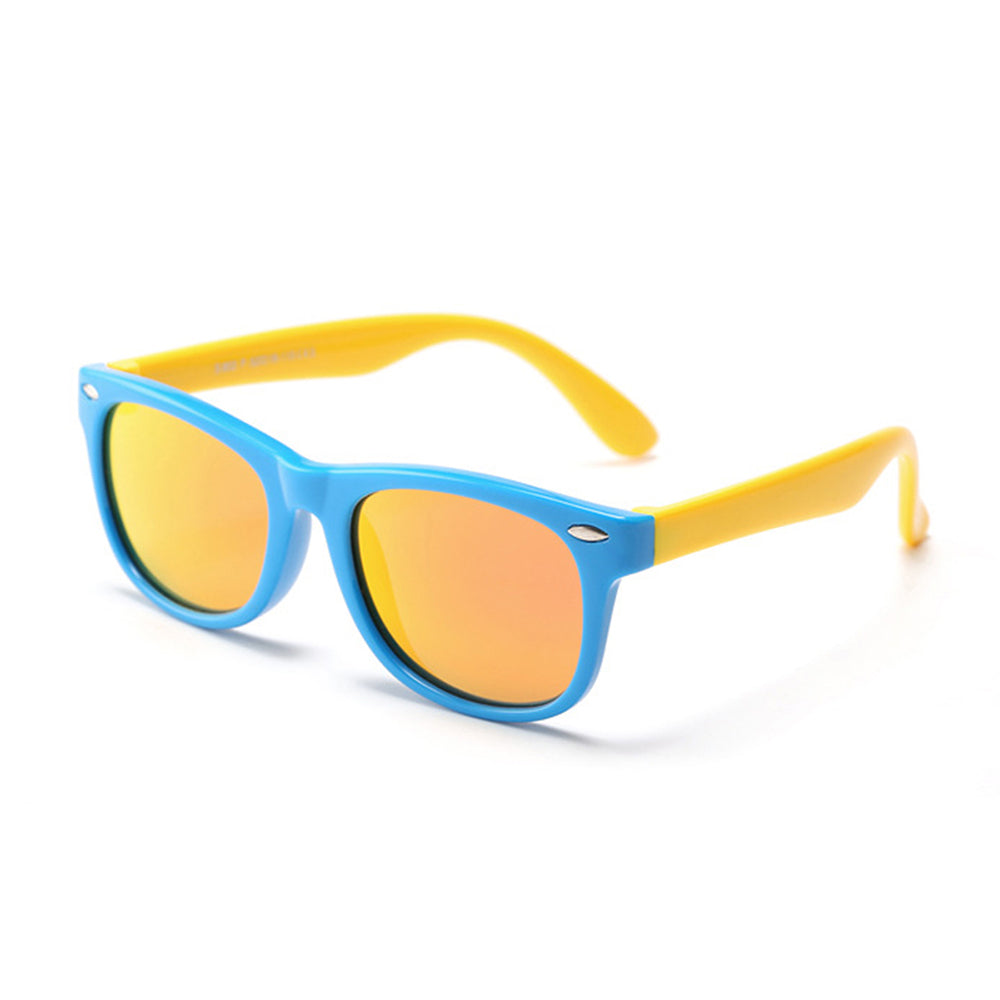 Ochelari De Soare Copii Techsuit D802, Polarizati, Protectie UV, Albastri Galbeni Portocali