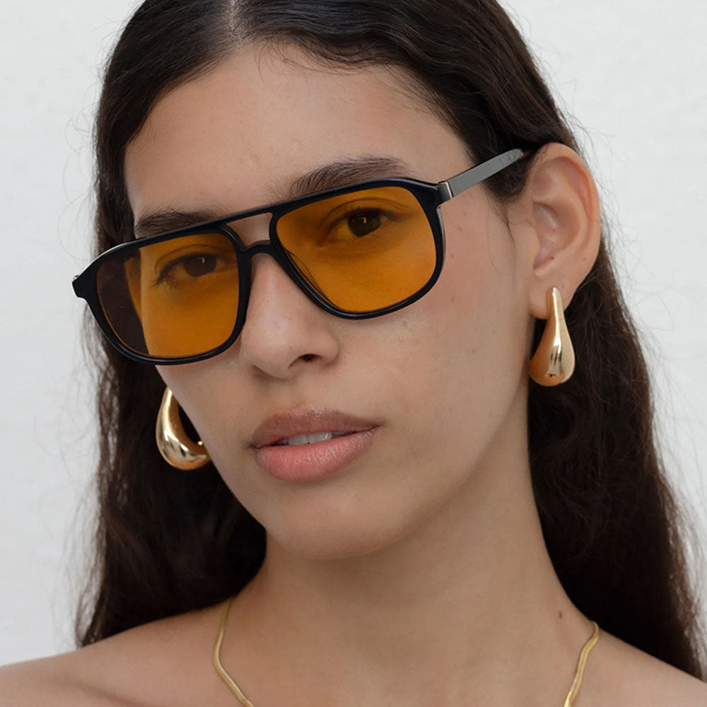 Ochelari De Soare Dama Techsuit 18266, Negri Portocalii