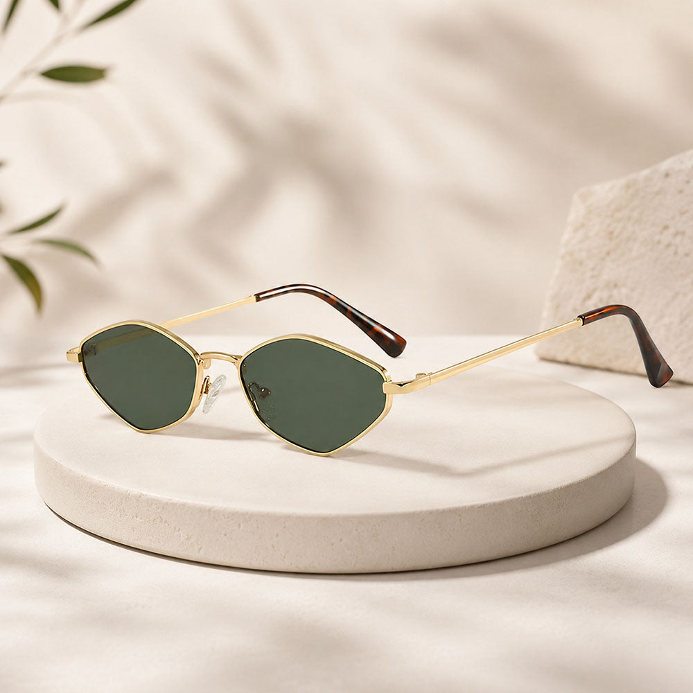 Ochelari De Soare Dama Techsuit 6206, Aurii Verzi