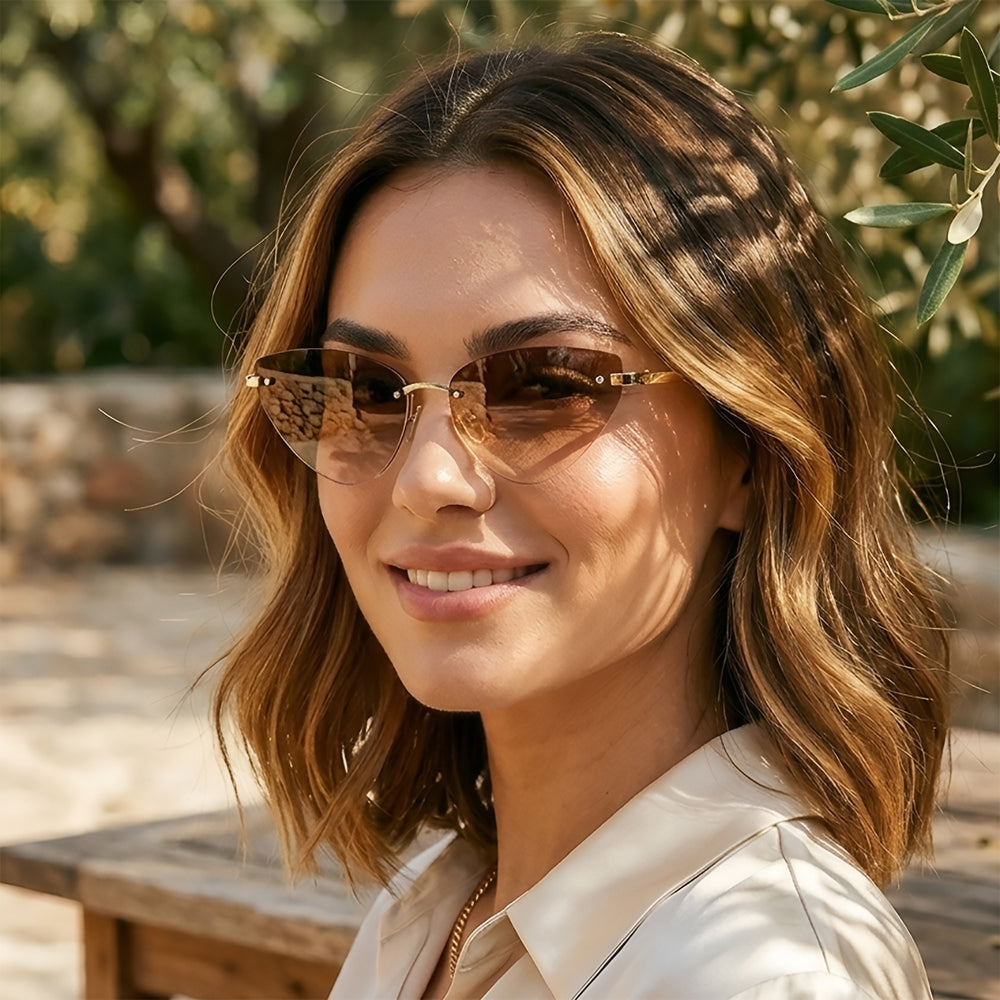Ochelari De Soare Dama Techsuit S099, Aurii Negri