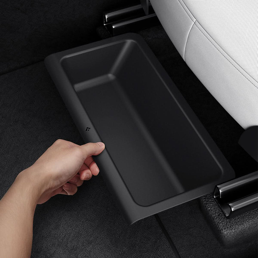 Organizator Auto Spigen TO222J cu montare sub scaun pentru Tesla Y Juniper, Set 2 bucati