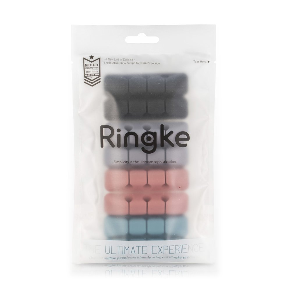 Organizator Cabluri Ringke, Set 4 bucati, Negru