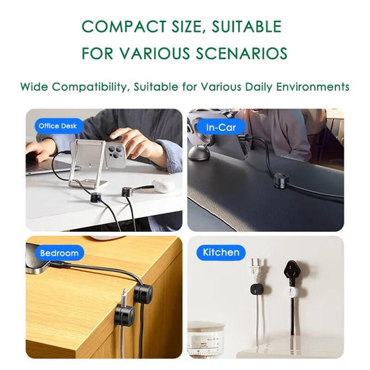 Organizator Cabluri UGREEN LP886, Set 3 Bucati, Negru