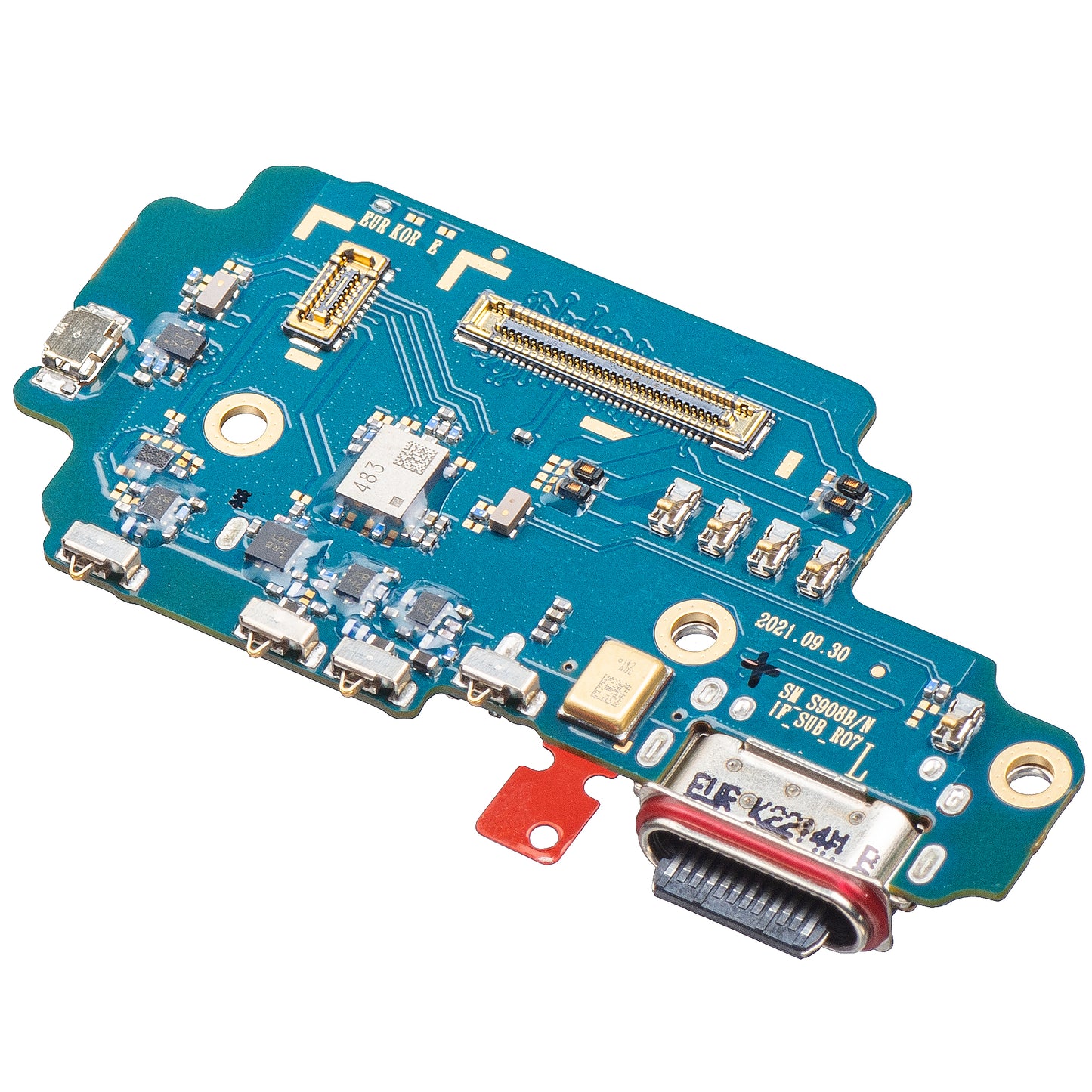 Placa cu Conector Incarcare - Microfon - Modul Cititor SIM Samsung Galaxy S22 Ultra 5G S908, Service Pack GH96-14802A