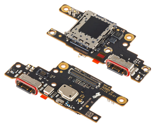 Placa cu Conector Incarcare - Microfon - Modul Cititor SIM Xiaomi Poco F6, Service Pack 5600010N16T00