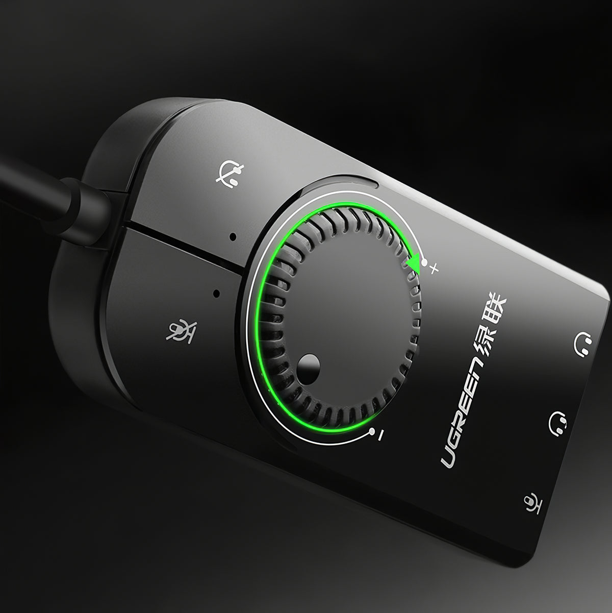 Placa de sunet USB UGREEN CM129, 3 x Jack 3.5mm, Negru