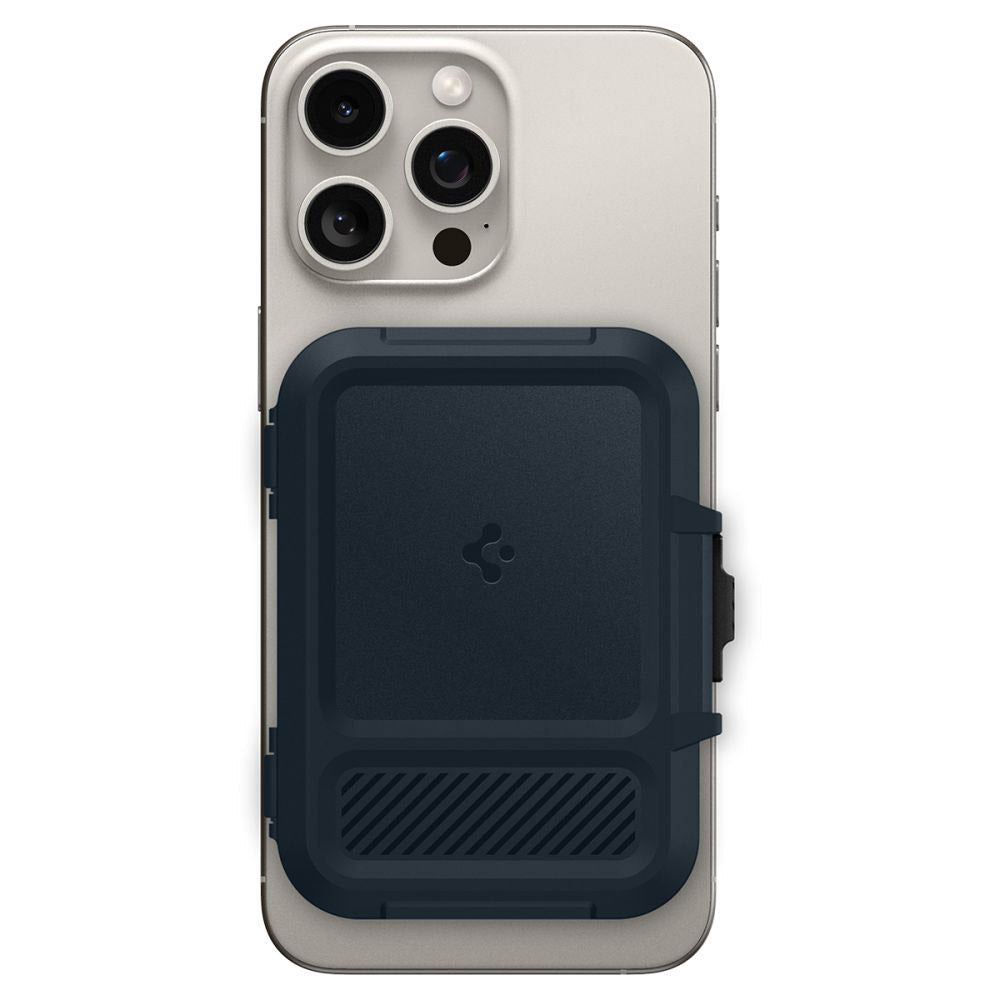 Portofel Magsafe, Spigen, Lock Fit, Negru