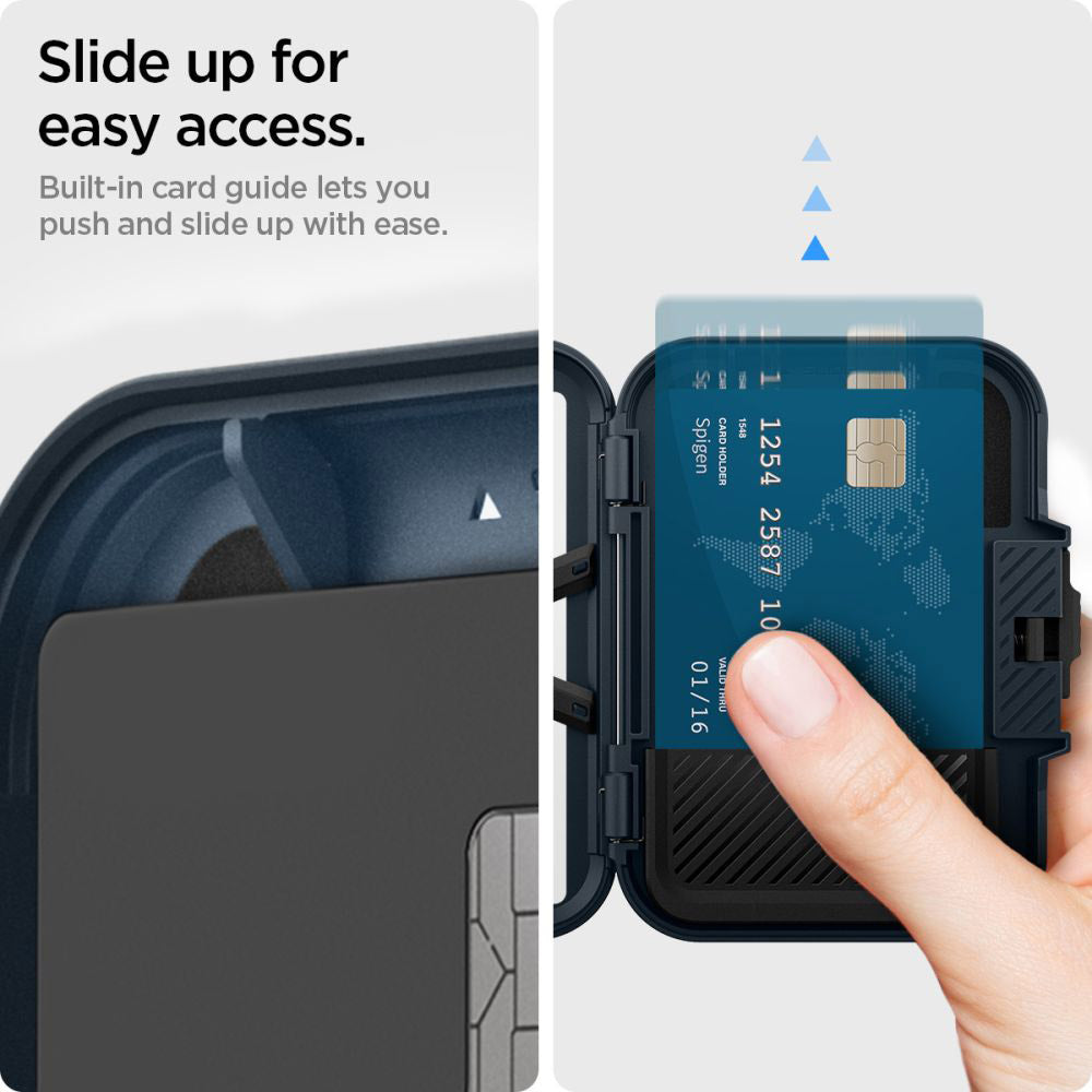 Portofel Magsafe, Spigen, Lock Fit, Negru