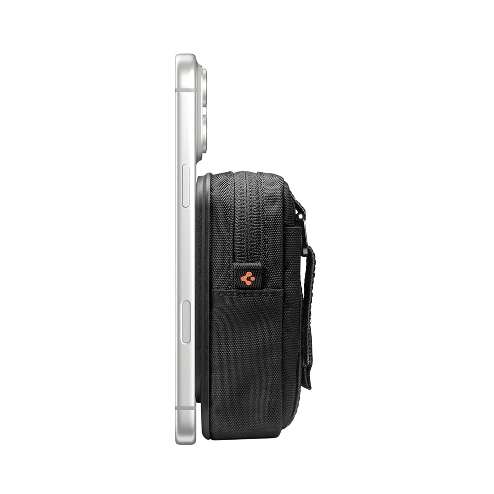 Portofel MagSafe, Spigen, TinTap ZIP MagFit 2, Negru AFA11564