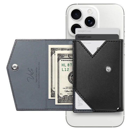 Portofel Magsafe, Spigen, Valentinus Pro, Negru