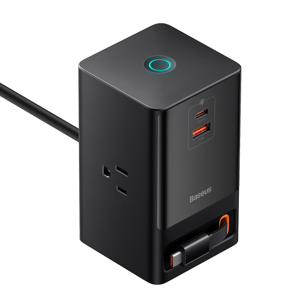 Prelungitor Baseus PowerCombo US, 3 x Prize, Negru PSLR000101