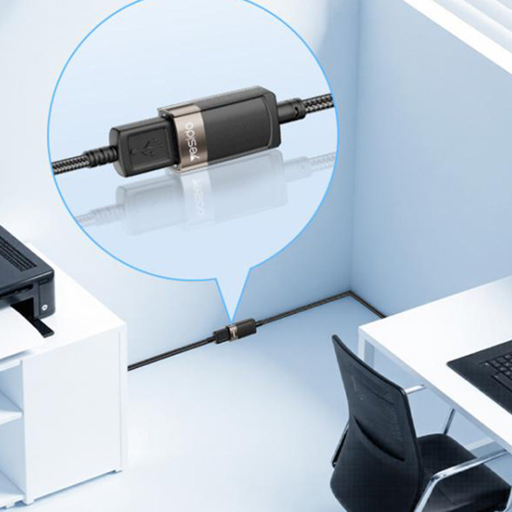 Prelungitor USB Yesido GS26, 1.5m, Gri