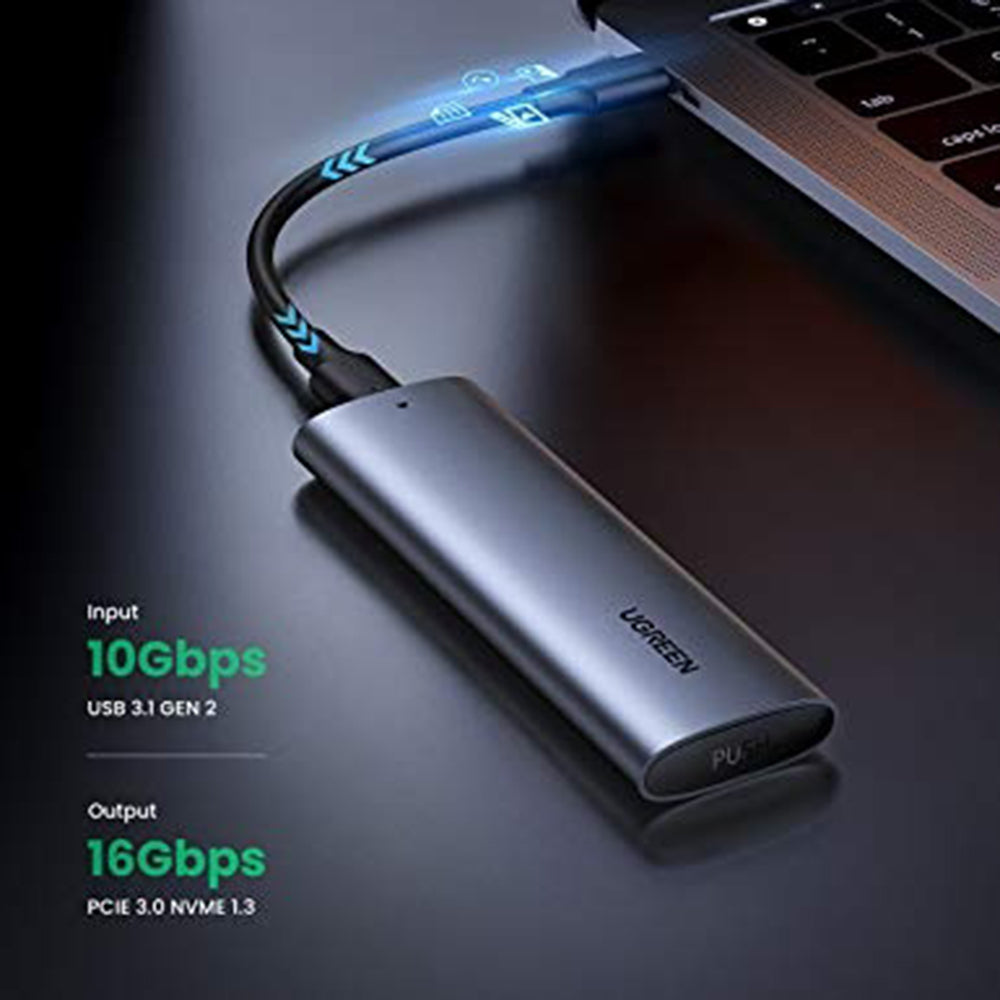 Rack UGREEN CM400 (10902) pentru SSD M.2 NVMe, Gri