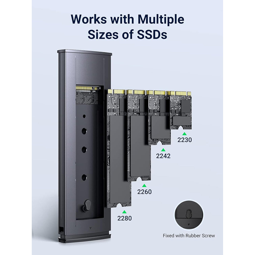 Rack UGREEN CM578 pentru SSD M.2 NVMe, Gri