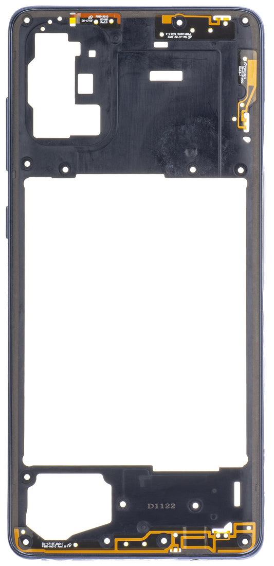 Carcasa Mijloc Samsung Galaxy A71 A715, Neagra (Prism Crush Black)