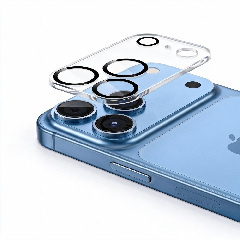 Rama protectie Camera Spate Tech-Protect Cam Fit+ pentru Apple iPhone 18 Pro Max, Sticla Securizata, Transparenta