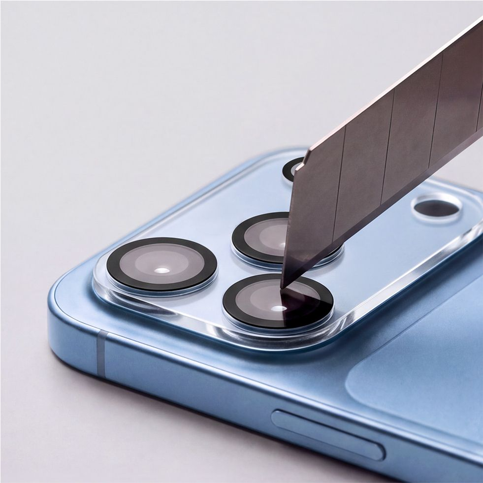 Rama protectie Camera Spate Tech-Protect Cam Fit+ pentru Apple iPhone 18 Pro Max, Sticla Securizata, Transparenta