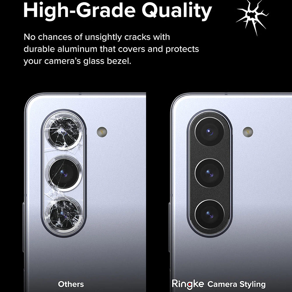 Rama protectie Camera Spate Ringke Styling pentru Samsung Galaxy Z Fold5 F946, Aluminiu, Neagra