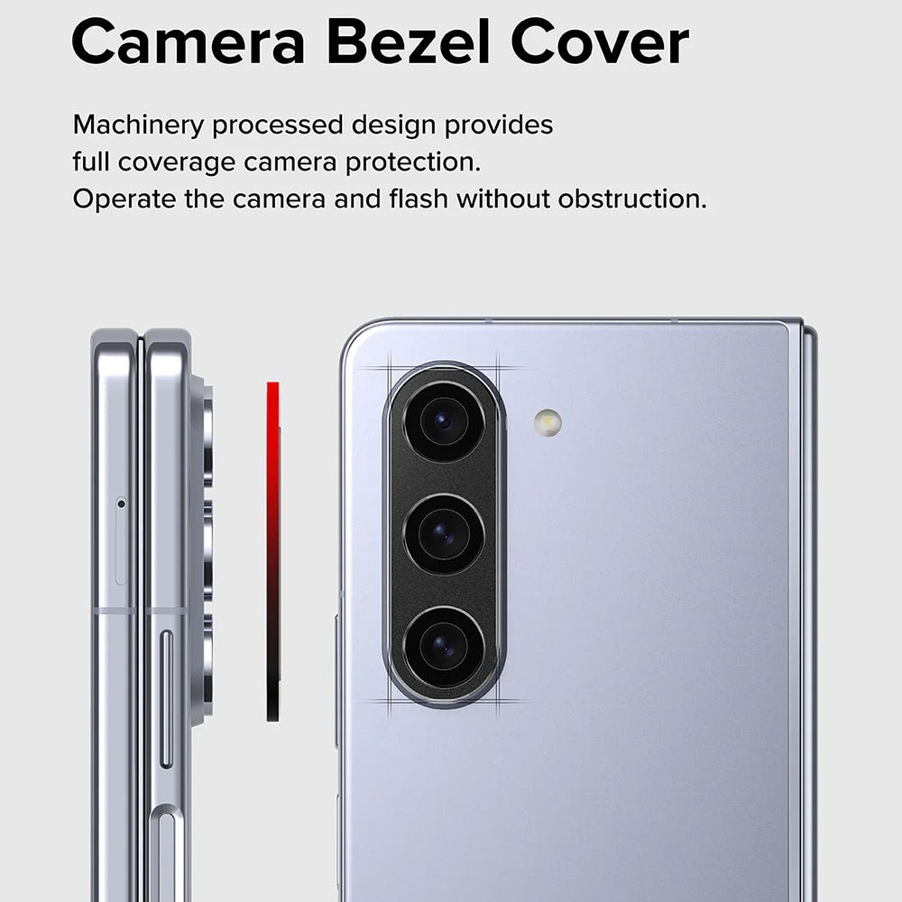 Rama protectie Camera Spate Ringke Styling pentru Samsung Galaxy Z Fold5 F946, Aluminiu, Neagra