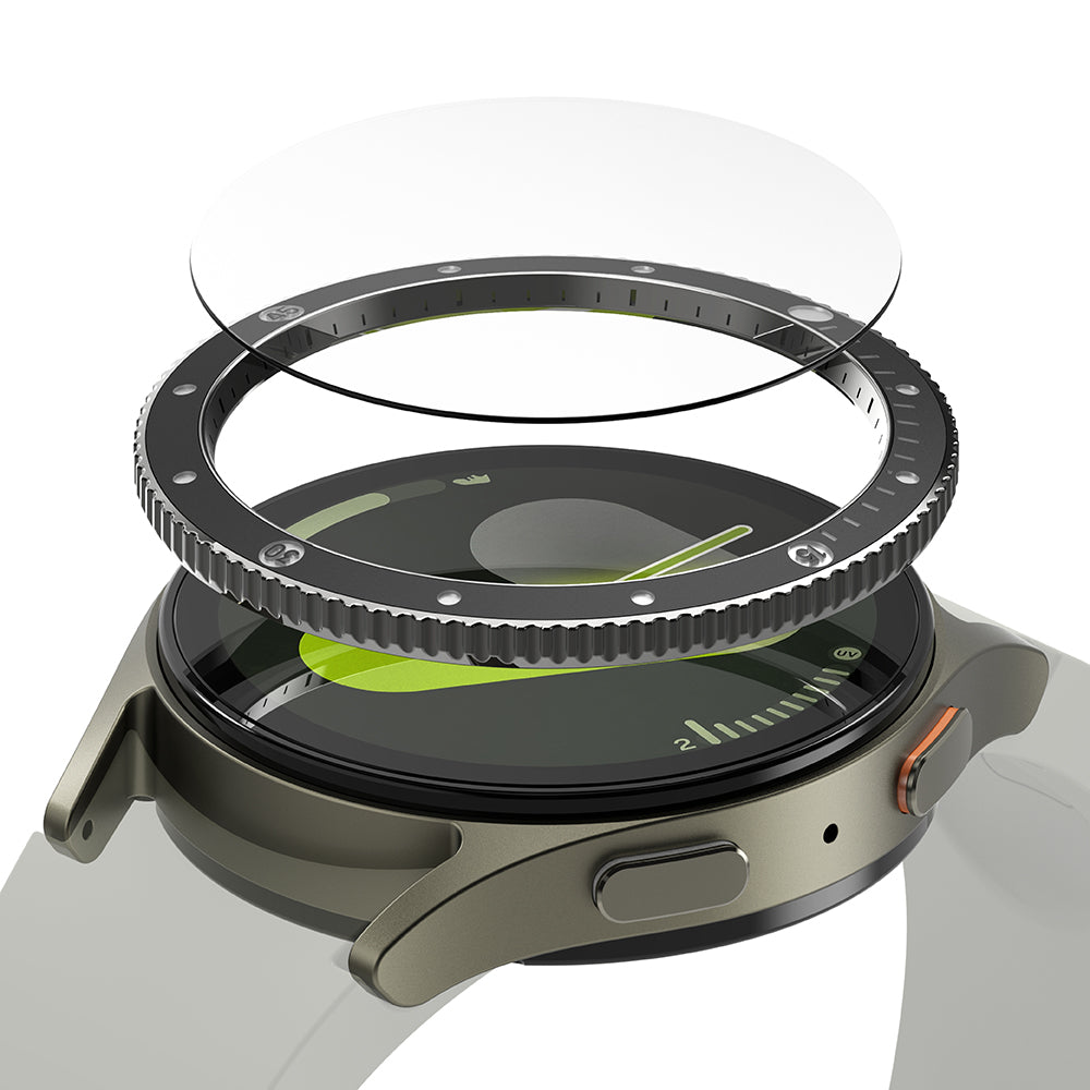 Rama Protectie Ringke Premium Styling pentru Samsung Galaxy Watch7 40mm, Model 2, Neagra