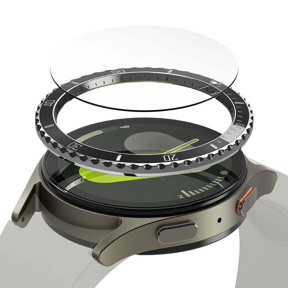 Rama Protectie Ringke Premium Styling pentru Samsung Galaxy Watch7 44mm, Model 4, Neagra