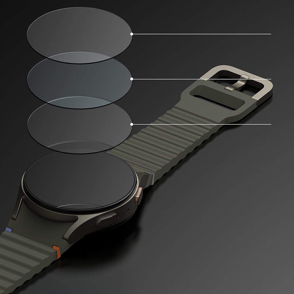 Rama Protectie Ringke Styling pentru Samsung Galaxy Watch7 44mm, Model 5, Argintie